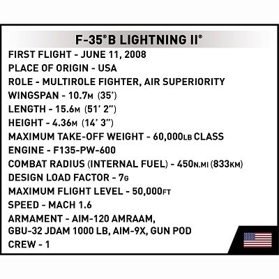 COBI 5829 ARMED FORCES LETADLO F-35 LIGHTING II - Photo 2
