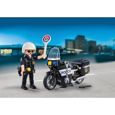 PLAYMOBIL CITY ACTION 5648 KUFK POLICISTA S MOTOCYKLEM - Photo 2