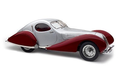 TALBOT LAGO COUP T150 C-SS FIGONI & FALASCHI TEARDROP 1937 - 1939 SILVER / RED LIMITED EDITION 1500 PCS.