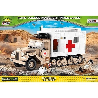 COBI 2518 SMALL ARMY WWII FORD V300S MAULTIER AMBULANCE