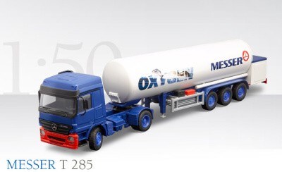 MERCEDES-BENZ ACTROS WITH 3-AXLE GAS TANK TRAILER MESSER T 285