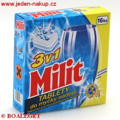 Milit 3v1 tablety do myky 16 ks ( 300 g )