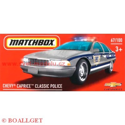 AUTKO MATCHBOX DRIVE YOUR ADVENTURE CHEVROLET CAPRICE CLASSIC POLICE 