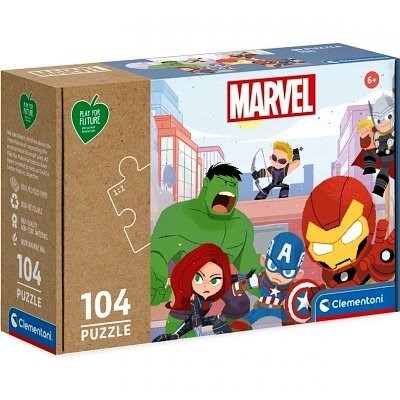 PUZZLE CLEMENTONI 104 dlk 27528 MARVEL PLAY FOR FUTURE