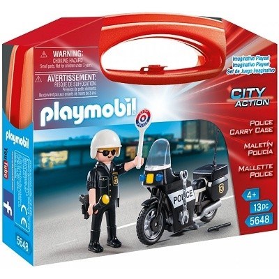 PLAYMOBIL CITY ACTION 5648 KUFK POLICISTA S MOTOCYKLEM