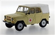 UAZ 469 BG RUSSIAN MEDICAL SERVICES 1977 SAND AND WHITE ROOF