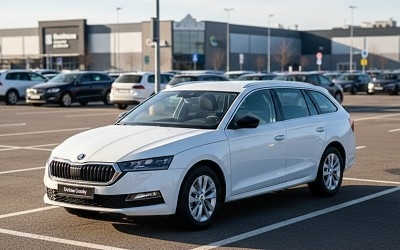 ŠKODA OCTAVIA IV COMBI 2024 bílá Moon metalíza - Photo 1