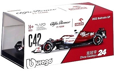 ALFA ROMEO F1 TEAM ORLEN C42 #24 GUANYU ZHOU w/ HELMET 2022 - Photo 1