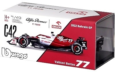 ALFA ROMEO F1 TEAM ORLEN C42 #77 VALTERI BOTTAS w/ HELMET 2022 - Photo 1