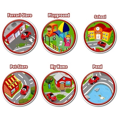 FERRARI KIDS HRACÍ MAPA MĚSTO S AUTEM - Photo 2