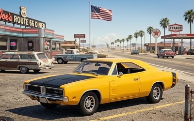 Dodge Charger 1969 yellow - Photo 1