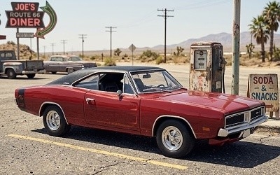 Dodge Charger 1969 red / black - Photo 1