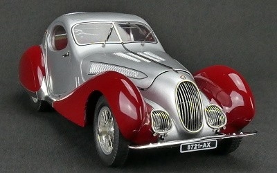TALBOT LAGO COUP T150 C-SS FIGONI & FALASCHI TEARDROP 1937 - 1939 SILVER / RED LIMITED EDITION 1500 PCS. - Photo 2