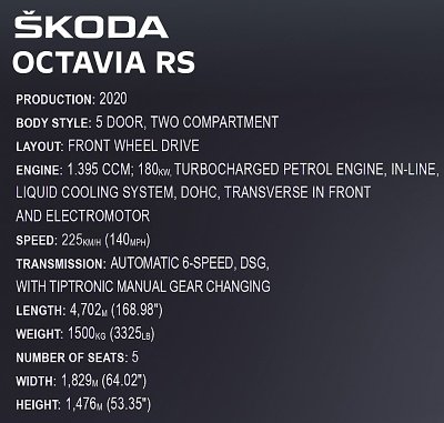 COBI 24343 KODA OCTAVIA RS - Photo 5