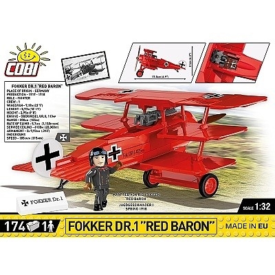 COBI 2986 GREAT WAR LETADLO FOKKER DR. 1 RED BARON - Photo 1