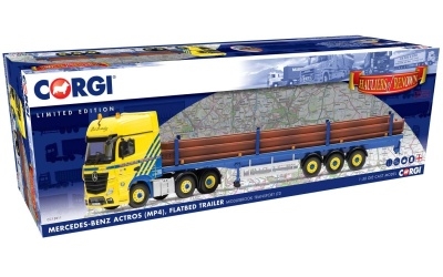 MERCEDES-BENZ ACTROS MP4 FLATBET TRAILER MIDDLEBROOK TRANSPORT LTD. RHD - Photo 1