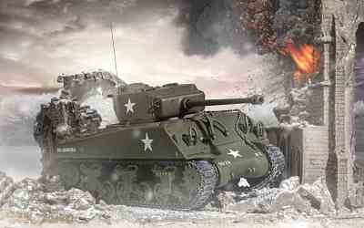 TANK SHERMAN M4A3 LATE LUXEMBOURG 1944 - Photo 2