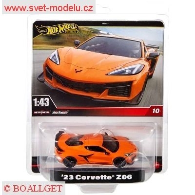 AUTÍČKA HOT WHEELS PREMIUM HWT05 CHEVROLET CORVETTE Z06 2023 ORANGE - Photo 3