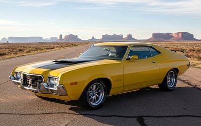 Ford Gran Torino Sport 1972 yellow - Photo 1