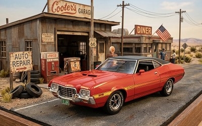 Ford Grand Torino Sport Coupe 1972 red - Photo 1