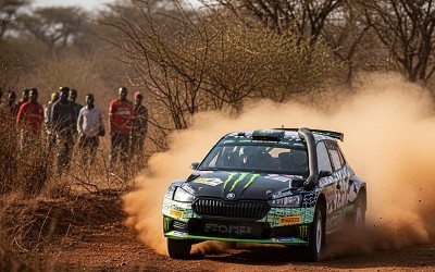 ŠKODA FABIA Rally2 #22 Solberg / Edmonson Rally Safari Kenia 2024 - Photo 1