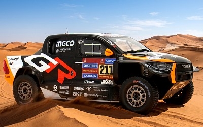 Toyota GR DKR Hilux Evo T1U #211 Hent / Brett Rally Dakar 2025 - Photo 1