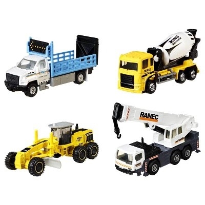 AUTÍČKO MATCHBOX WORKING RIGS PRACOVNÍ STROJE 4-PACK - Photo 1
