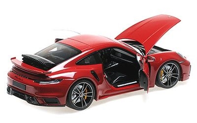 PORSCHE 911 992 TURBO S COUPE SPORT DESIGN 2021 RED - Photo 1