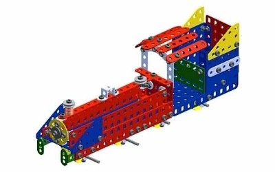 STAVEBNICE MERKUR 032 ŽELEZNIČNÍ MODELY 10 MODELŮ 300 ks - Photo 2