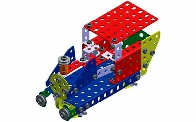 STAVEBNICE MERKUR 032 ŽELEZNIČNÍ MODELY 10 MODELŮ 300 ks - Photo 3