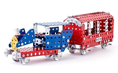 STAVEBNICE MERKUR 032 ŽELEZNIČNÍ MODELY 10 MODELŮ 300 ks - Photo 4