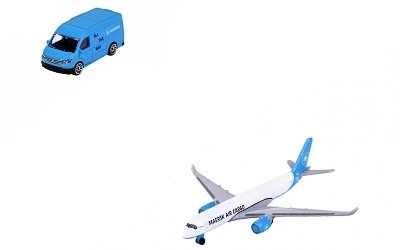 AUTÍČKO MAJORETTE LOGISTIC VOLKSWAGEN CRAFTE w/ AIRBUS A350-900 - Photo 1