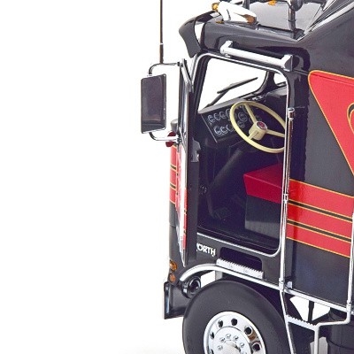 TAHAČ NÁVĚSŮ KENWORTH K100 AERODYNE 1976 BLACK RED - Photo 2