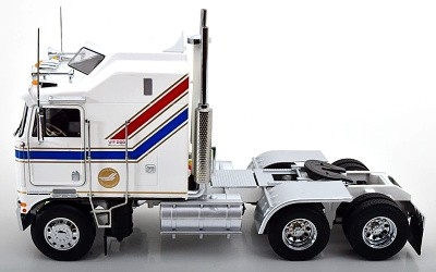 TAHAČ NÁVĚSŮ KENWORTH K100 AERODYNE 1976 WHITE / BLUE / RED / GOLD - Photo 2