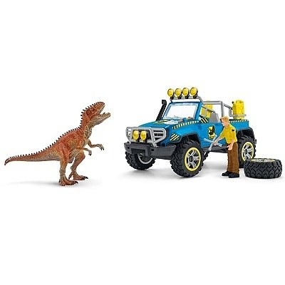 SCHLEICH 41464 TERÉNNÍ VŮZ S VÝBĚHEM PRO DINOSAURA - Photo 2