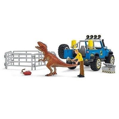 SCHLEICH 41464 TERÉNNÍ VŮZ S VÝBĚHEM PRO DINOSAURA - Photo 4