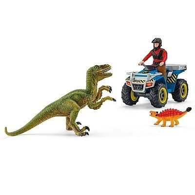 SCHLEICH 41466 ÚTĚK PŘED VELOCIRAPTOREM NA ČTYŘKOLCE - Photo 2