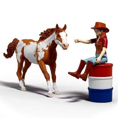 SCHLEICH 42775 Hannah s koněm a překážkami westernové dobrodružství - Photo 2