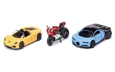 SIKU 6313 DÁRKOVÝ SET SPORTOVNÍ AUTA A MOTOCYKL - Photo 1