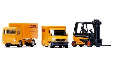 SIKU 6335 DÁRKOVÝ SET VOZIDLA DHL S PŘÍSLUŠENSTVÍM - Photo 1