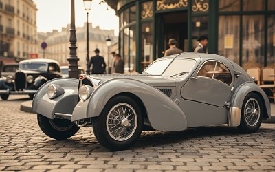 Bugatti Atlantic Type 57 SC 1937 MATT SILVER - Photo 1