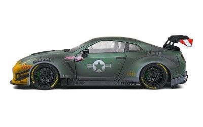 NISSAN GT-R R35 W/ LIBERTY WALK BODY KIT 2.0 2022 ARMY FIGHTER - Photo 1
