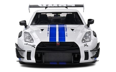 NISSAN GT-R R35 LIBERTY WALK BODY KIT 2,0 WHITE & BLUE STRIPES 2024 - Photo 1