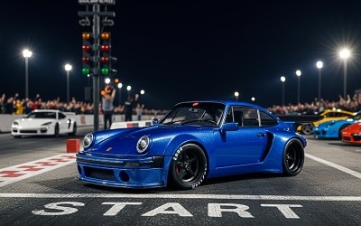 PORSCHE KS-R by KHYZYL SALEEM 2024 Dark Blue Metallic - Photo 1 PORSCHE KS-R by KHYZYL SALEEM 2024 Dark Blue Metallic - Photo 1