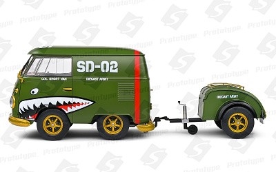 VOLKSWAGEN TRANSPORTER COOL KOMBI 1950 w/ TRAILER - Photo 1