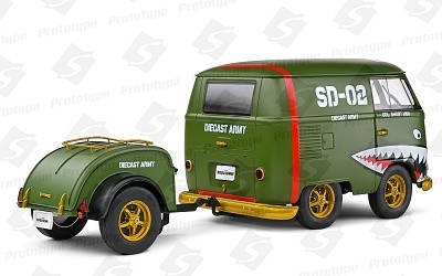 VOLKSWAGEN TRANSPORTER COOL KOMBI 1950 w/ TRAILER - Photo 4