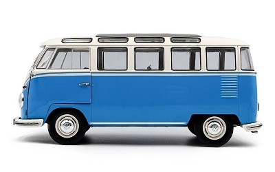 VOLKSWAGEN T1 21 WINDOWS BABY BLUE / WHITE 1962 - Photo 1