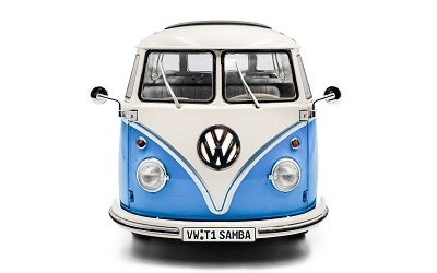 VOLKSWAGEN T1 21 WINDOWS BABY BLUE / WHITE 1962 - Photo 2