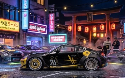 Toyota GR86 Liberty Walk Body Kit 2024 BLACK & GOLD - Photo 1