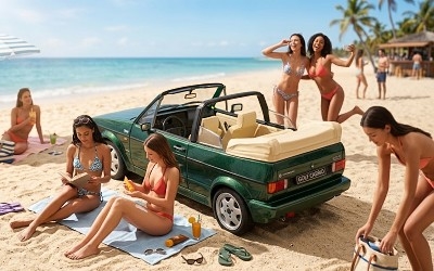 Volkswagen Golf Cabrio Classic Line 1992 Classic Green - Photo 1